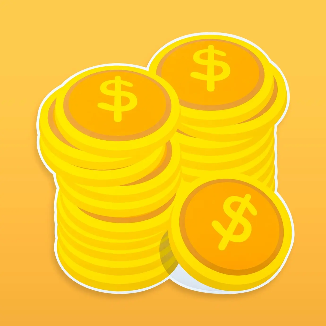 Изолированный значок денег